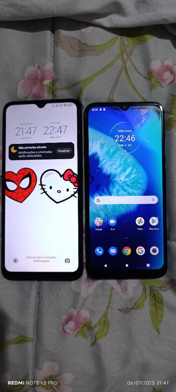 Dois por um Motorola e redmi