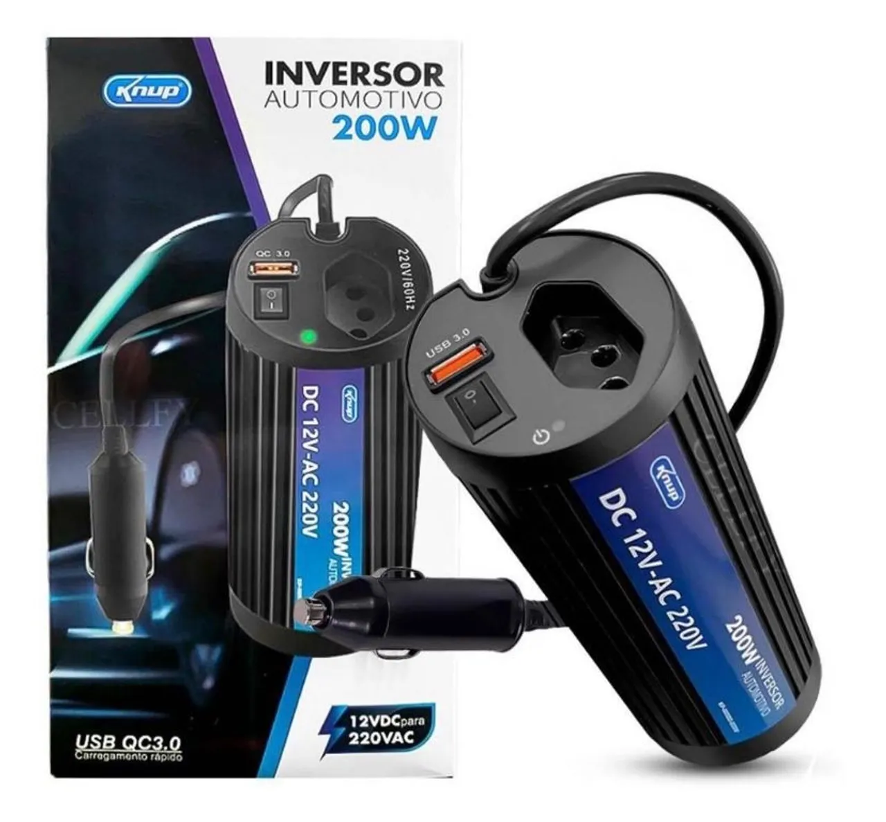 Inversor Automotivo 200w 12v/110v (entrega gratis)