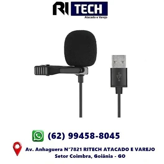 Mini Microfone Usb De Lapela Lavalier Com Clip Video