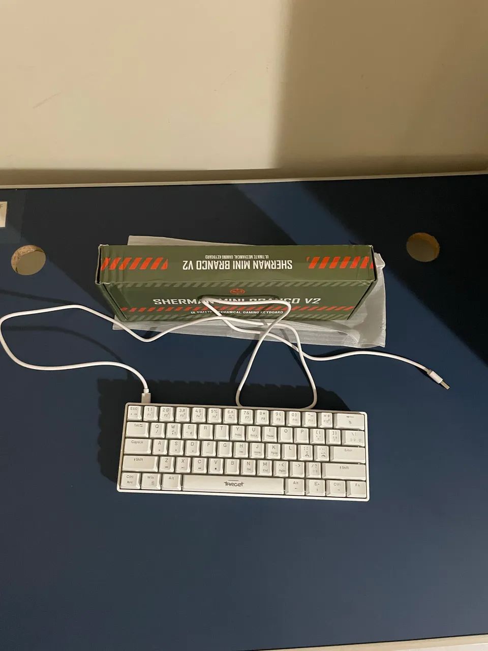 sherman mini branco v2 ultimate mechanical gaming keyboard - Foto 4