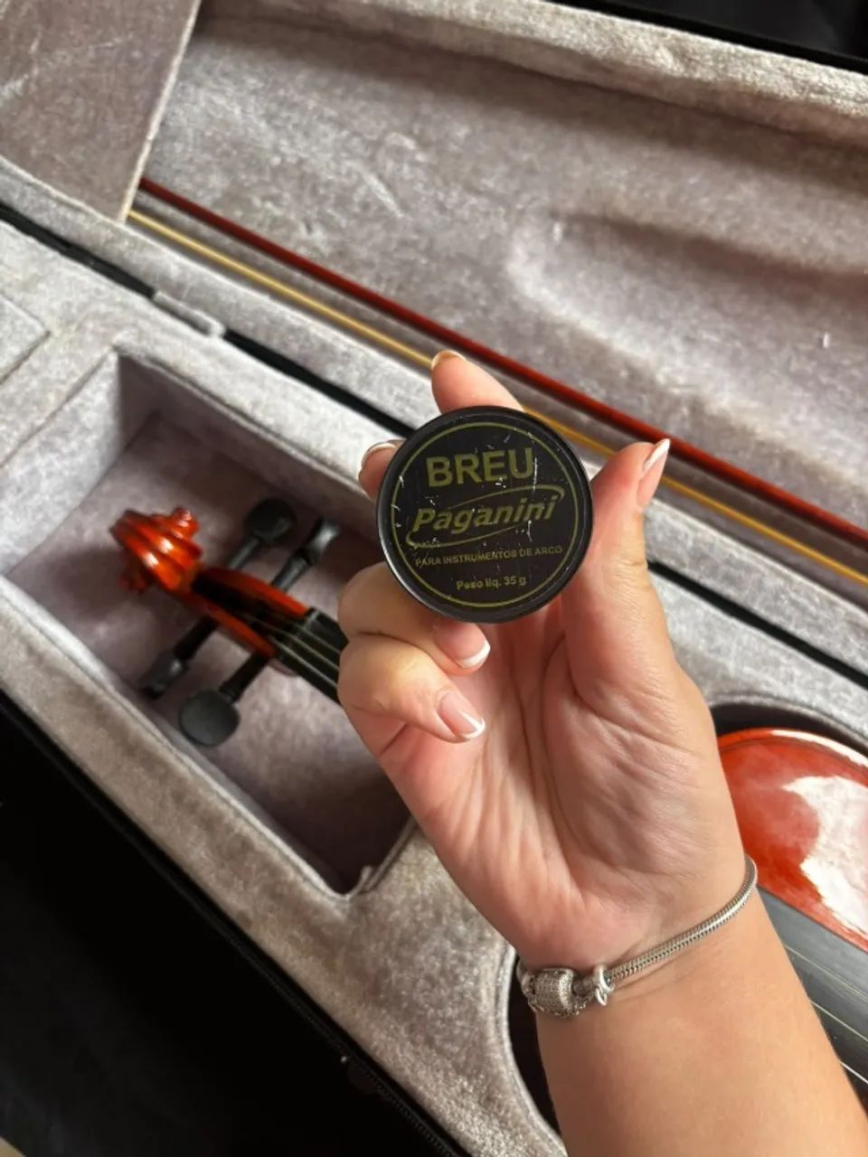 Violino Schieffer com arco, estojo e breu - Foto 5