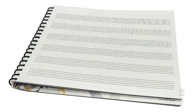 Izzo Caderno de musica Pautado De Música Partitura 100 folhas  - Foto 4