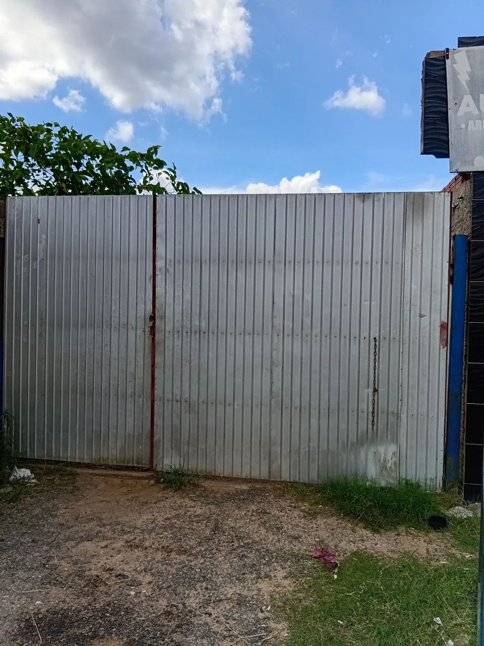Portão chapa galvanizado 