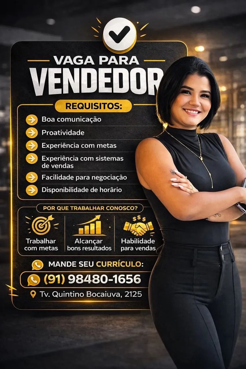Vaga para Vendedor Interno