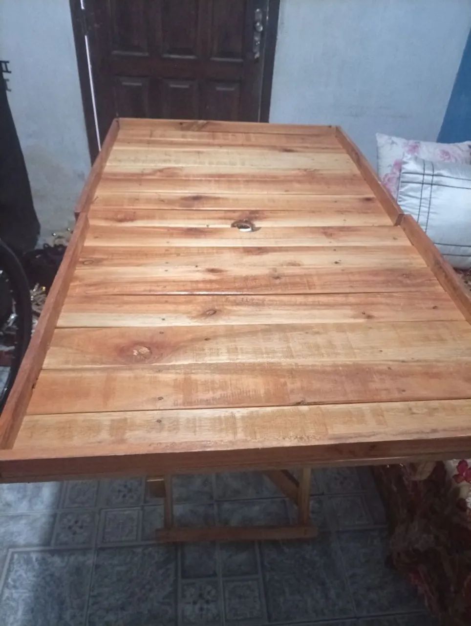 Mesa camelô, abre e fecha de madeira  - Foto 2