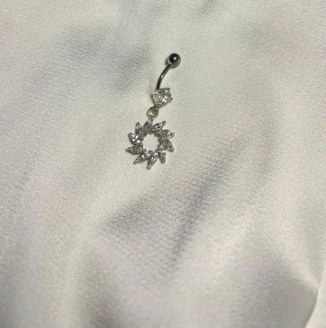 Piercing Umbigo Prata Legítima - Foto 2