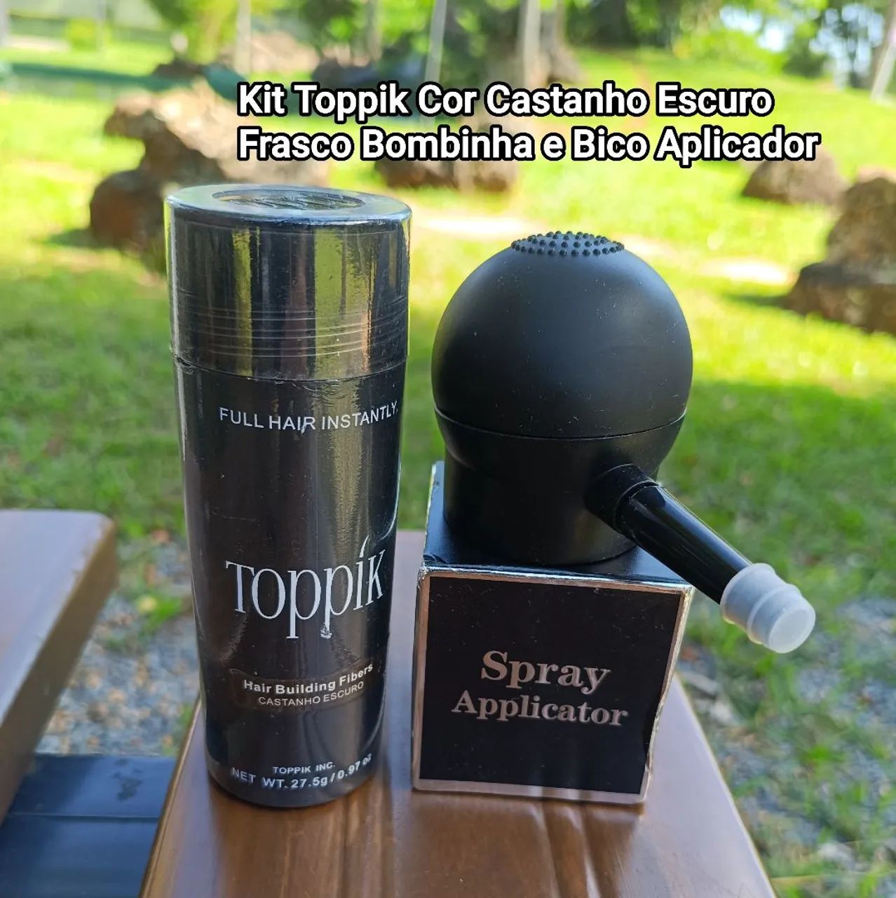Kit Toppik Cor Castanho Escuro Profissional 