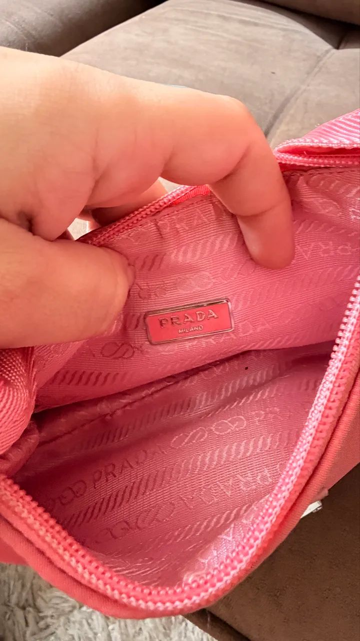 Bolsa Prada Re-Edition Rosa - Foto 5