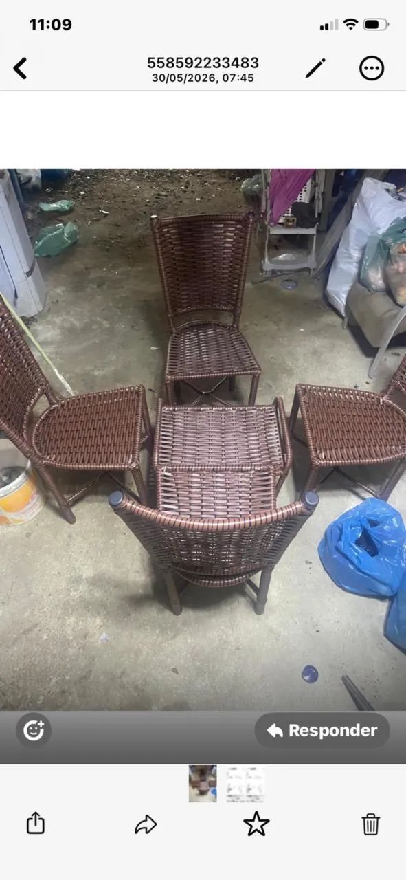 Conjunto de Cadeiras de Balanço - Lindo e Conservado - Foto 5