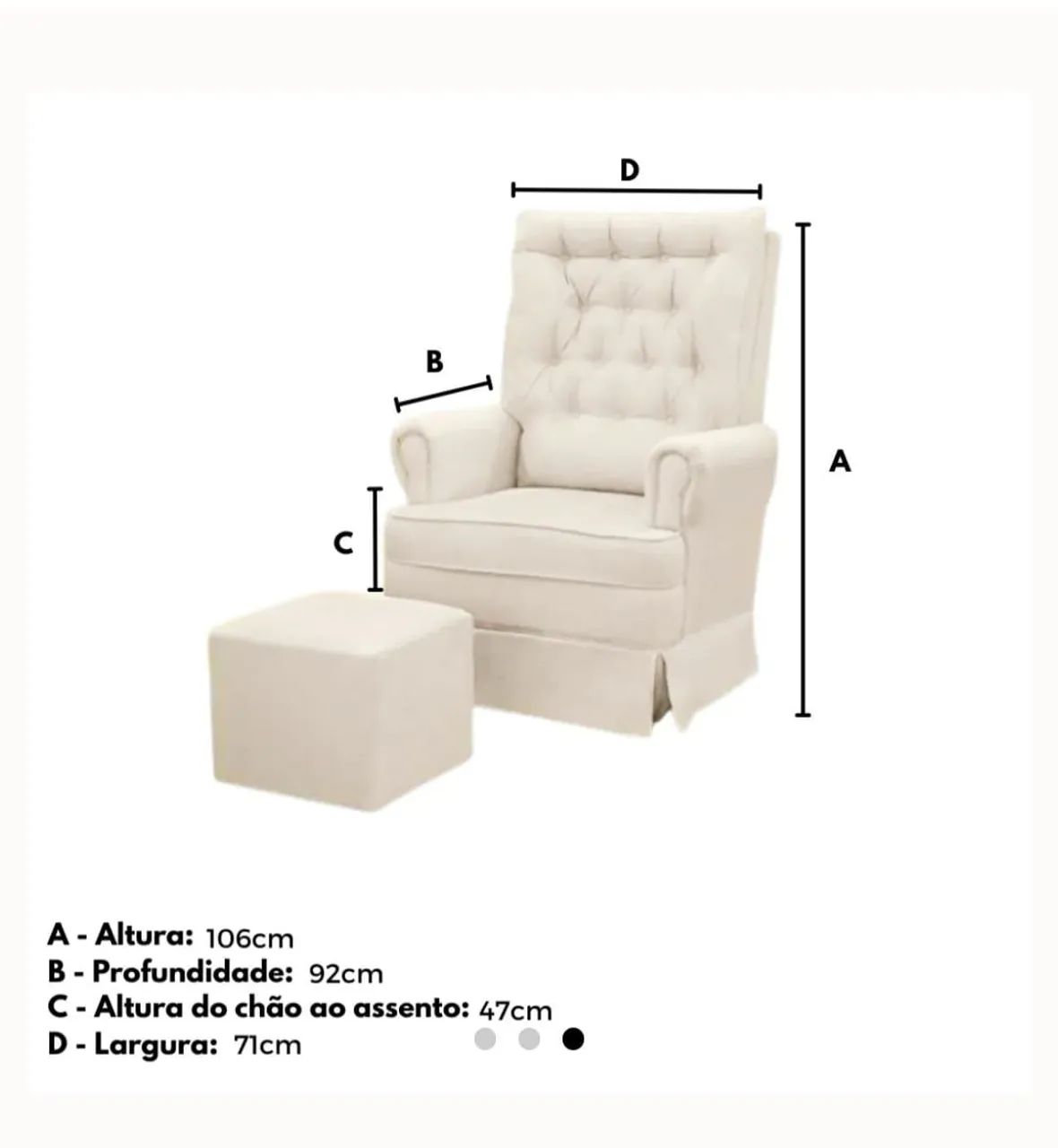 VENDO - POLTRONA AMAMENTAÇÃO (POUCO USADA) - Foto 5