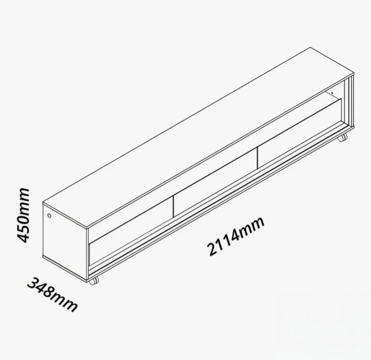 Rack para TV até 85 polegadas com rodízios - Foto 4