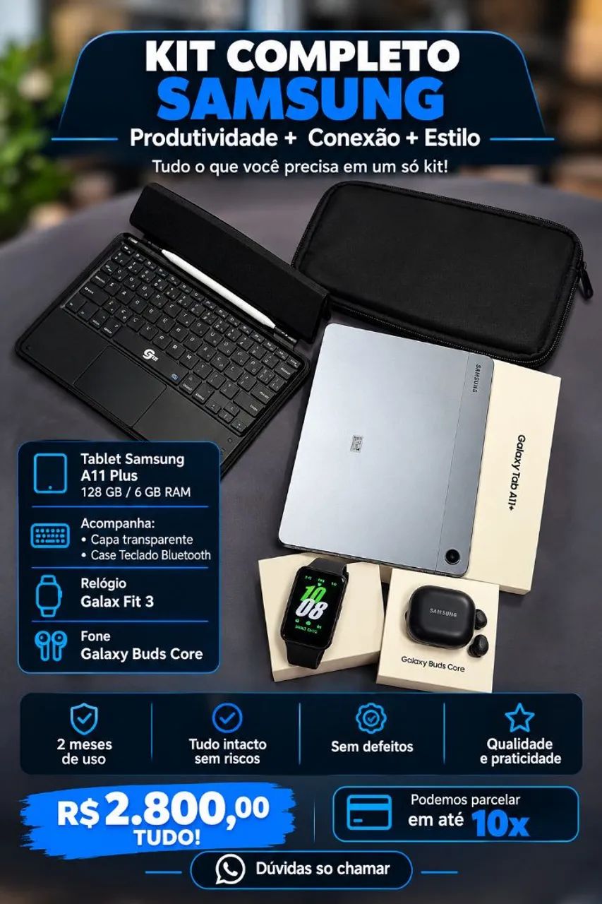 Kit Samsung  Tablet,  fone, Relógio  - Foto 2