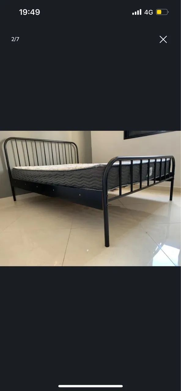 Cama Aramada Preta - Madeira Madeira - Foto 4