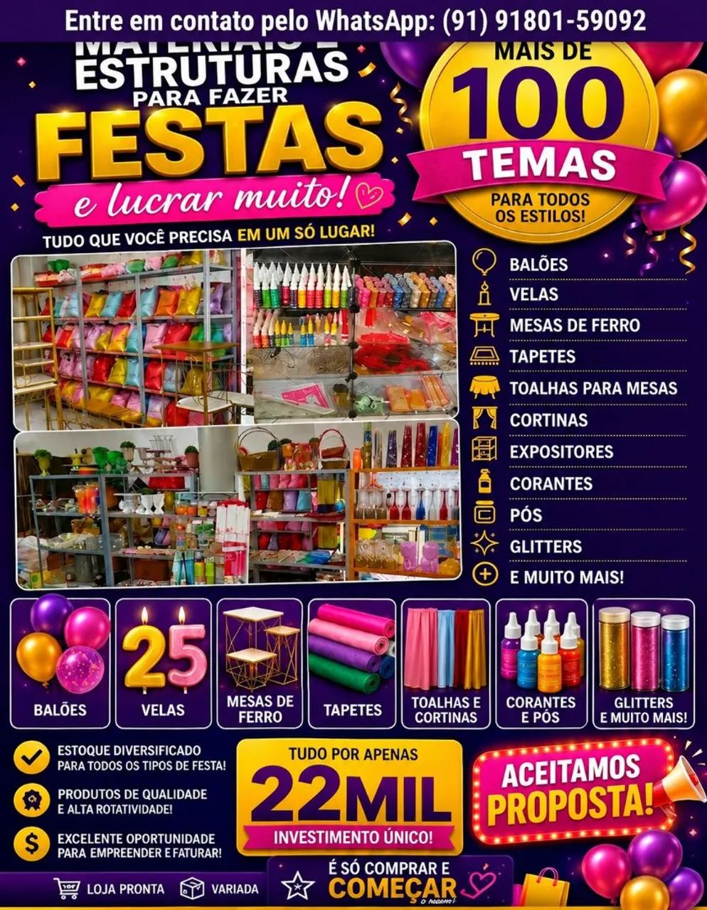 Artigos para decoração e para confeitaria