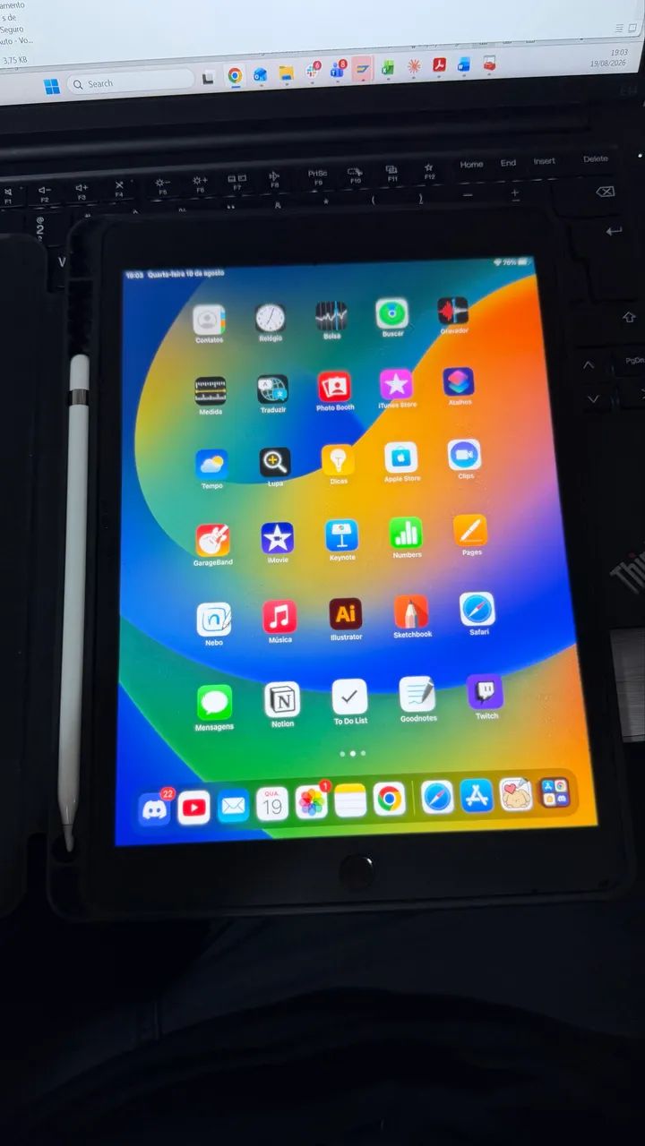 iPad 9a geração 64gb + Apple Pencil + Case WB - Foto 3