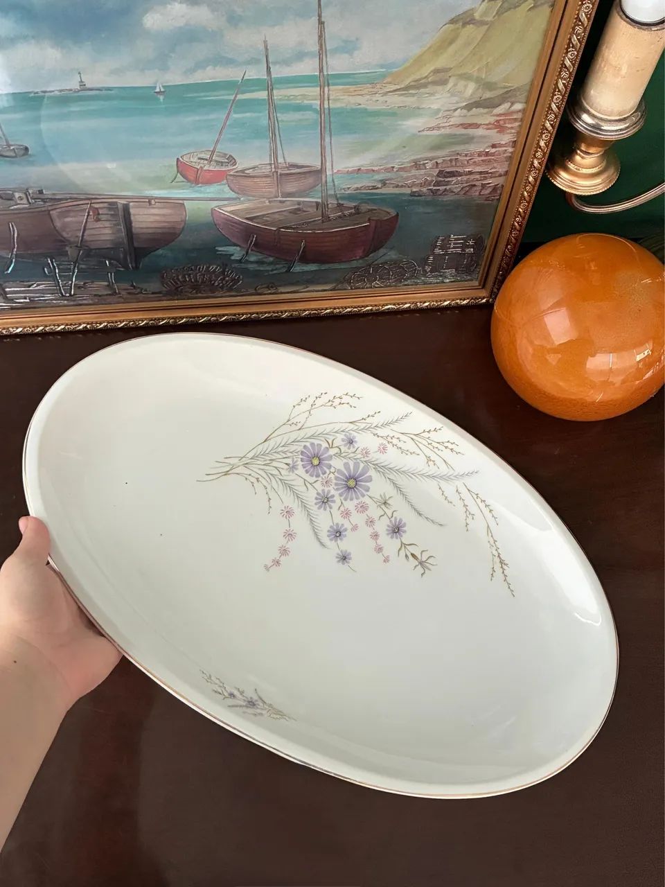 Antiga travessa porcelana Real - Foto 3