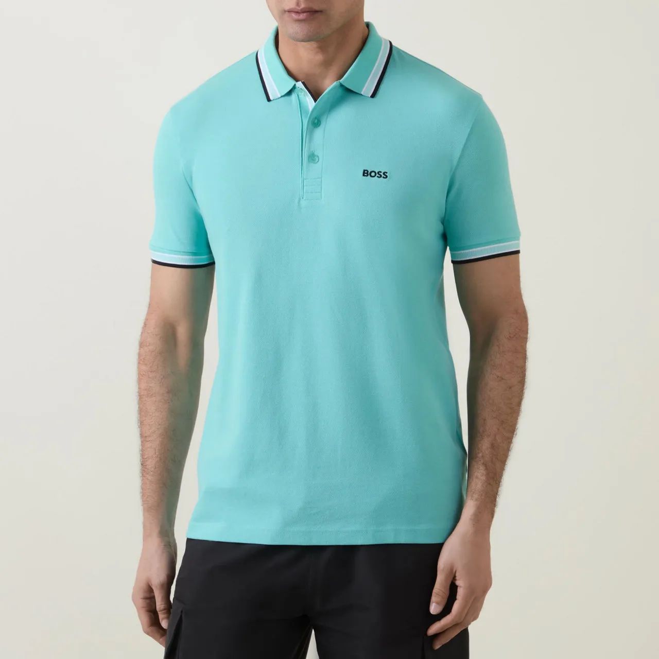 Camisa polo Hugo Boss com listras na gola - Foto 2