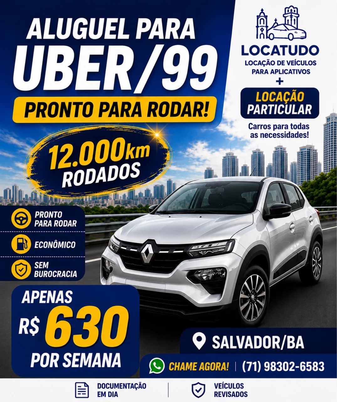 Alugo para UBER/99/PARTICULAR