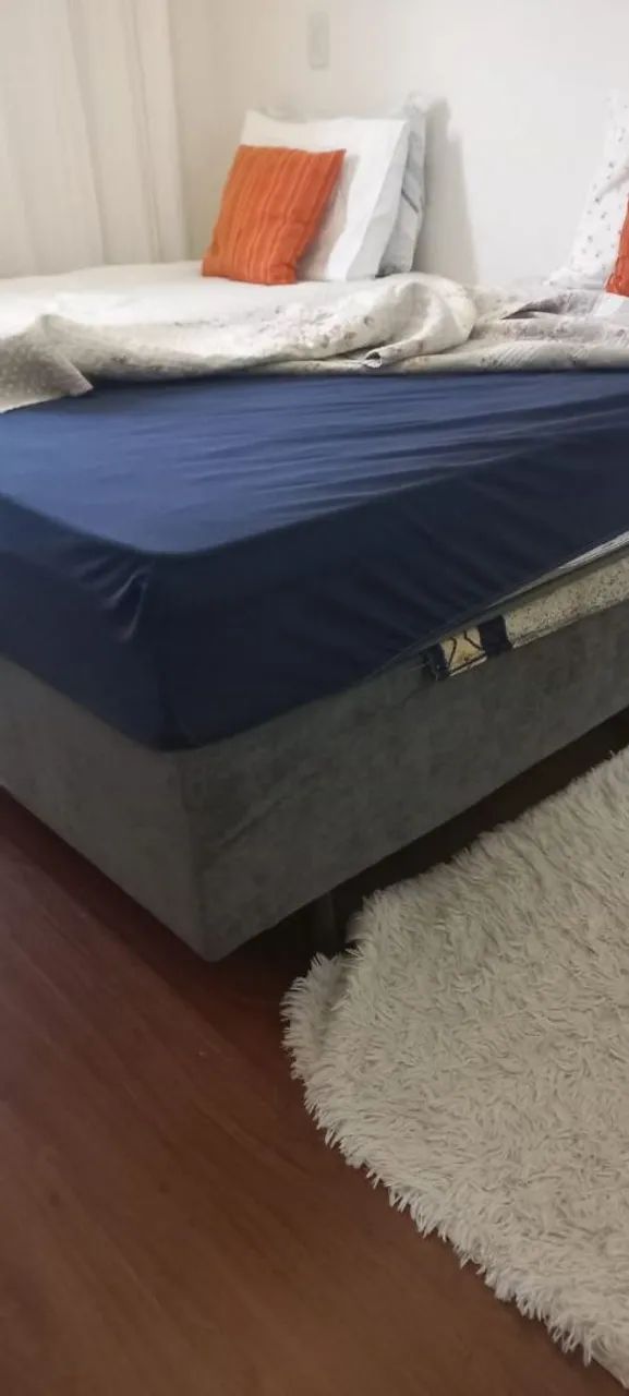 Cama box solteiro com colchão 