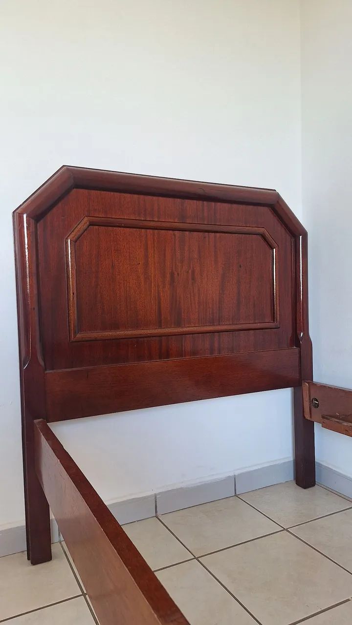 CAMA SOLTEIRO COMPLETA MADEIRA MACIÇA 
