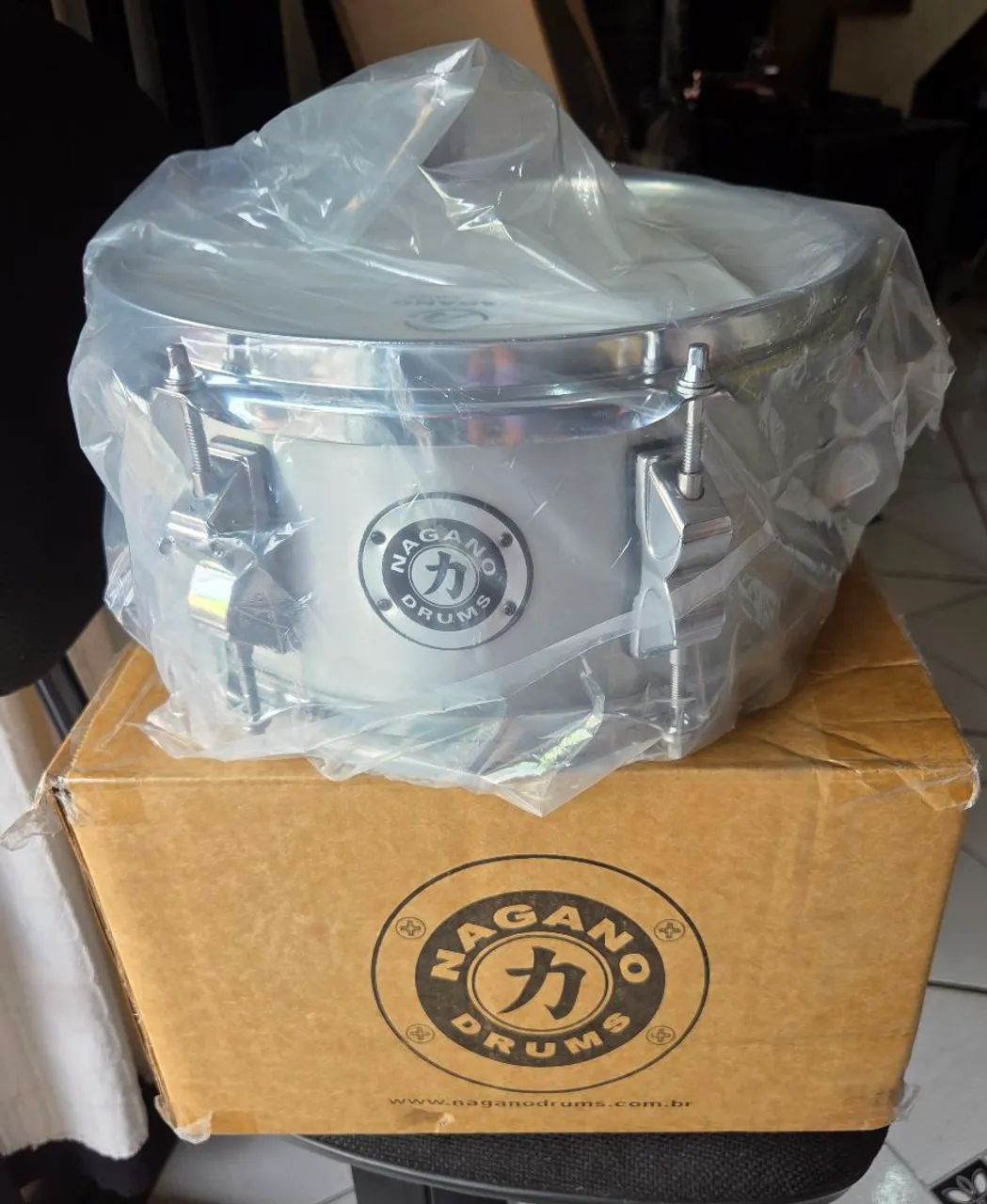 Caixa P/ Bateria Nagano Extreme Beat 10'x5 Alumínio Nova. - Foto 6