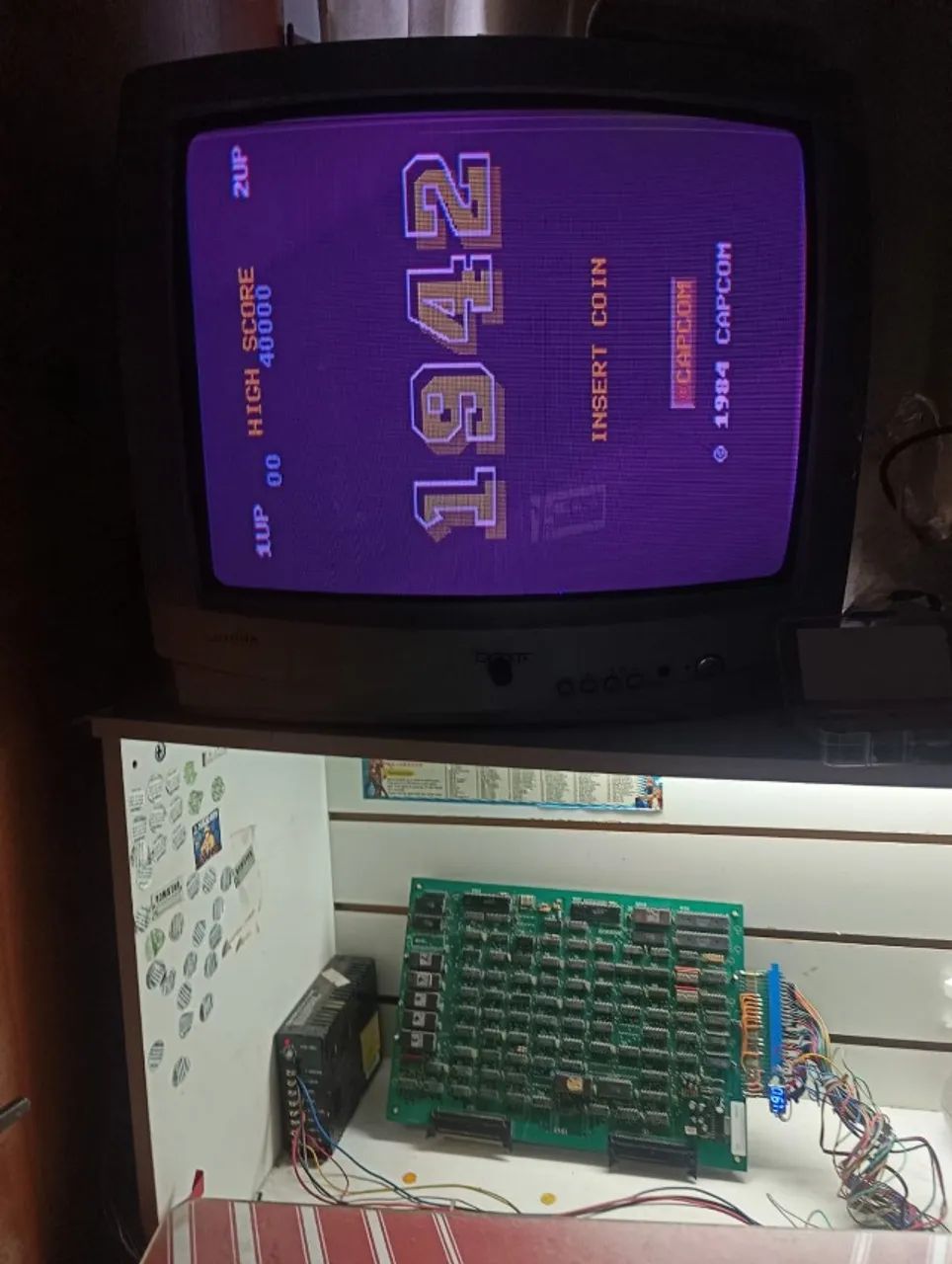 PLACA FLIPERAMA JAMMA 1942 COM ADAPTADOR 