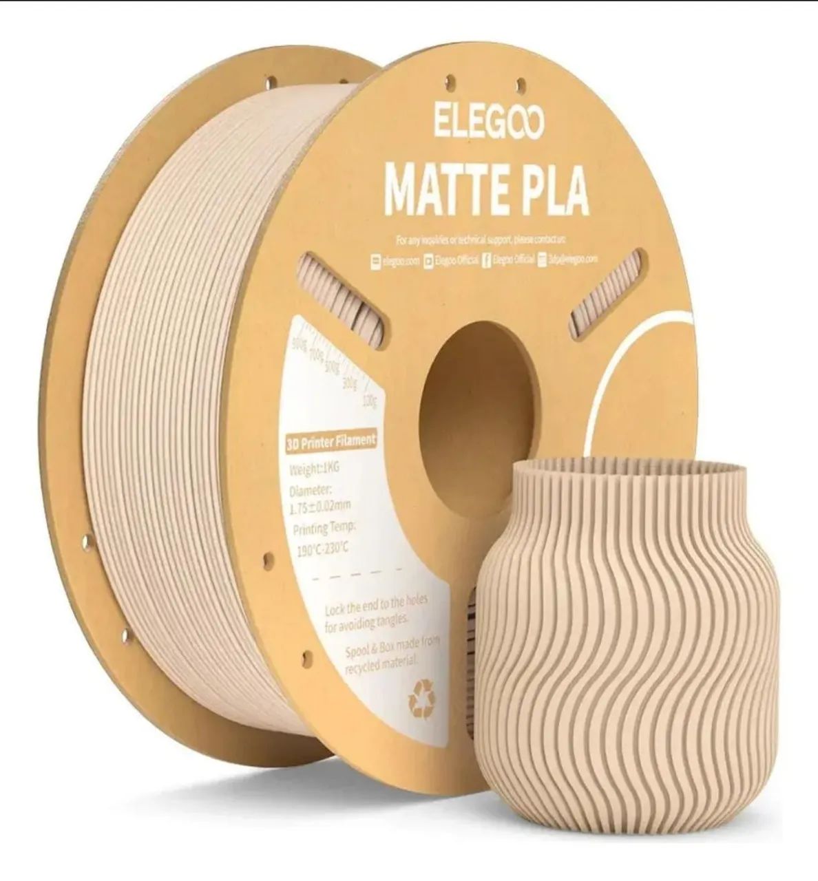 Filamento 3d elegoo Matte pla  - Foto 4