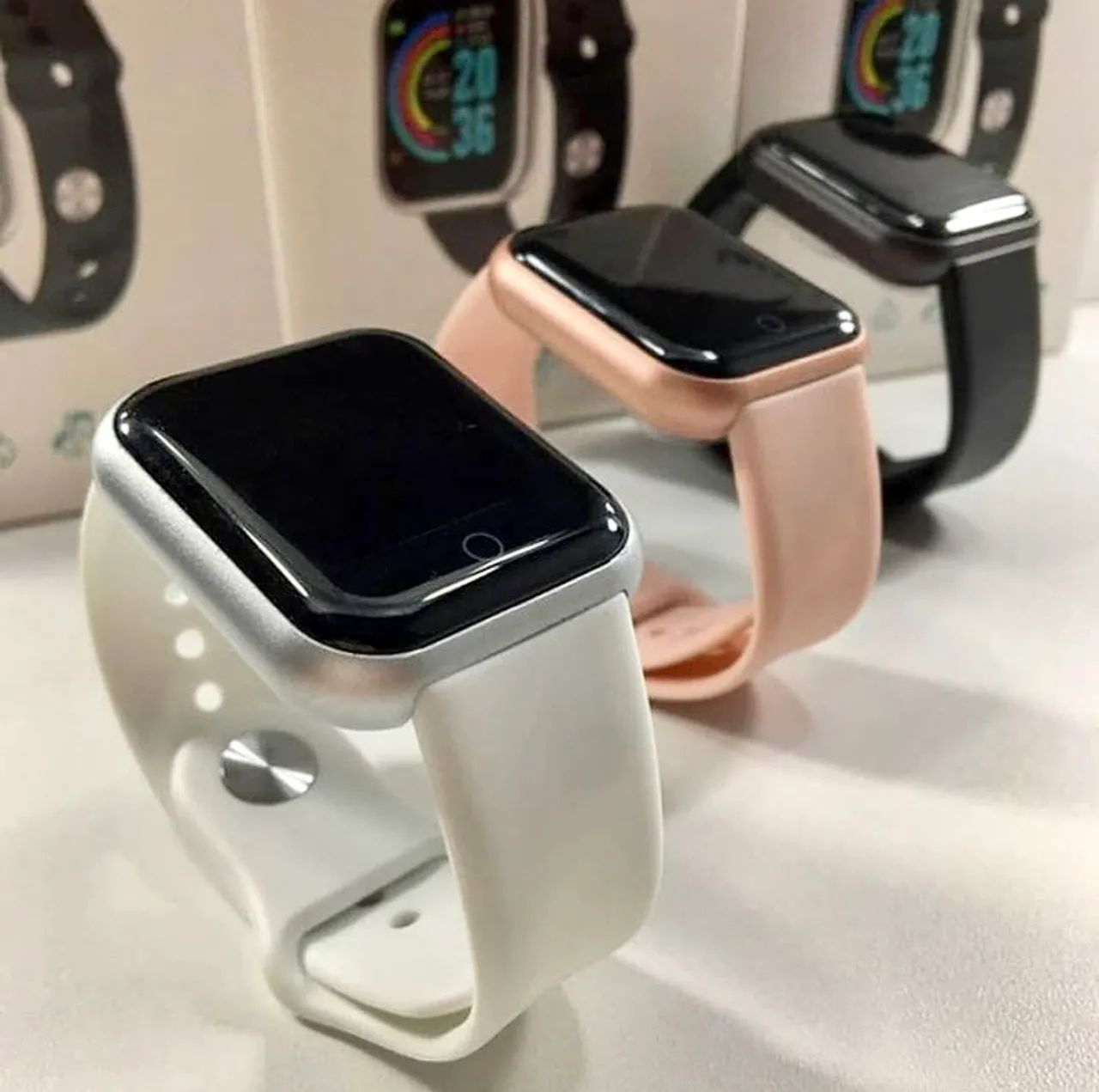Relógio inteligente Smartwatch Bluetooth pulseira de Silicone 41mm Android e iOS  - Foto 5