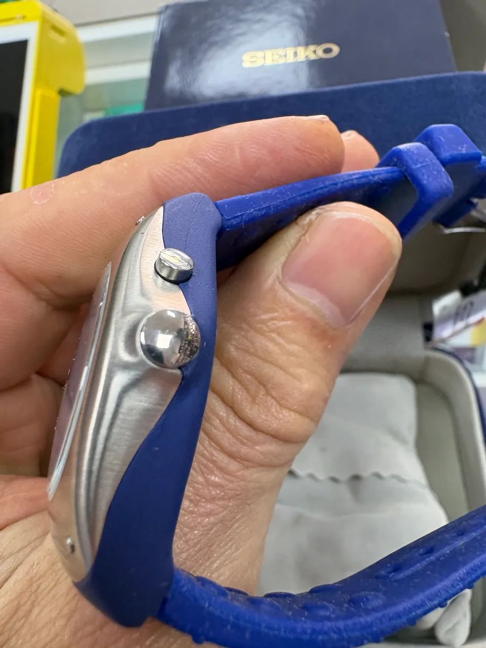 Seiko kinetic azul com cx anos 70 zerado - Foto 5