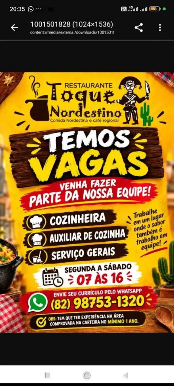 Vagas para trabalhar em Restaurante  - Foto 2