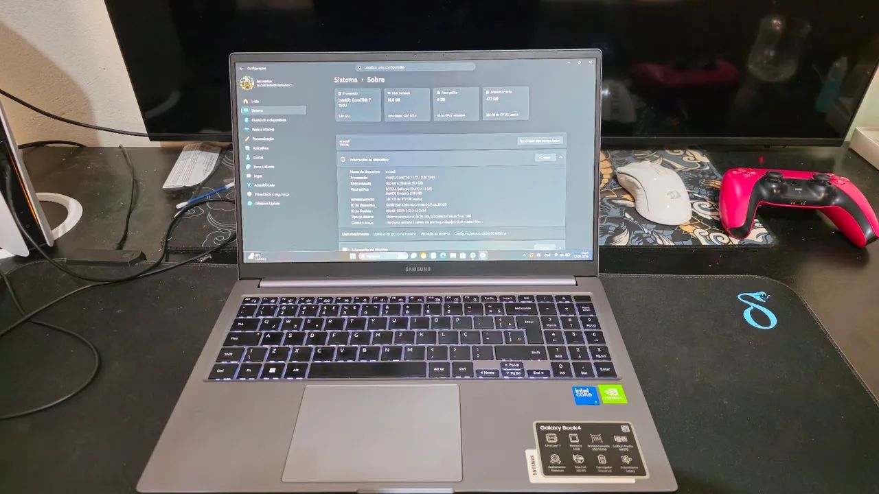 Samsung Galaxy Book4 - Intel Core 7 / 16GB RAM / SSD 512GB / NVIDIA MX570 - Foto 4