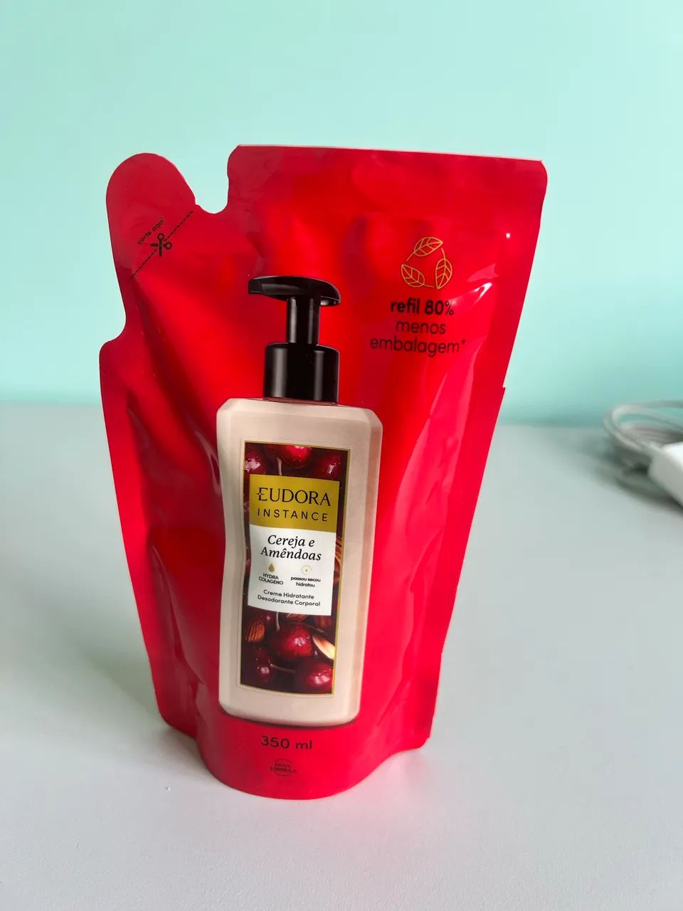 Hidratante eudora instance cereja e amêndoas 350ml