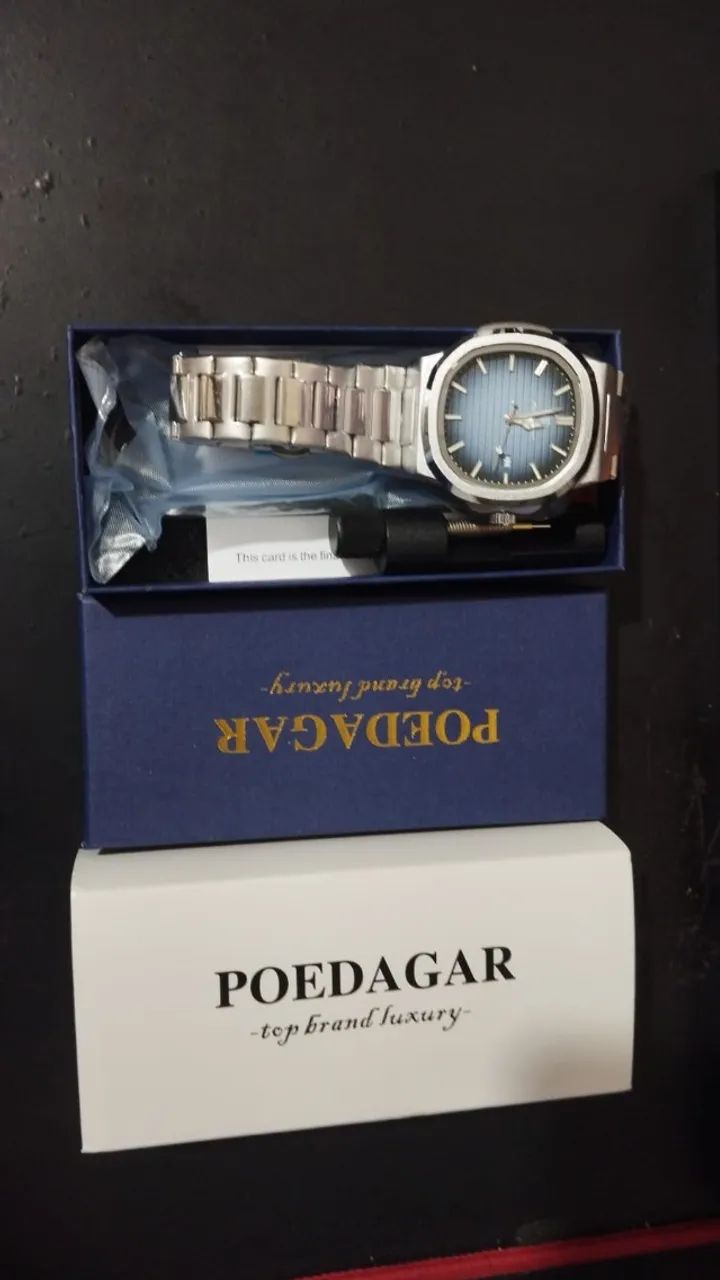 Relógio Poedagar luxo masculino - Azul - Foto 2