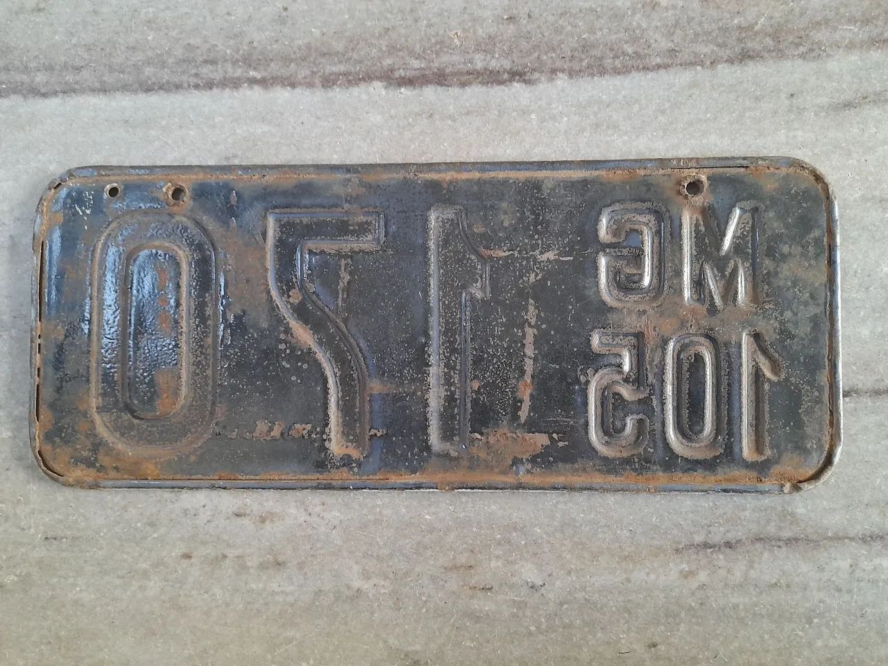 Placa de Carro Original Antiga e Rara da Década de 1920 - Foto 2