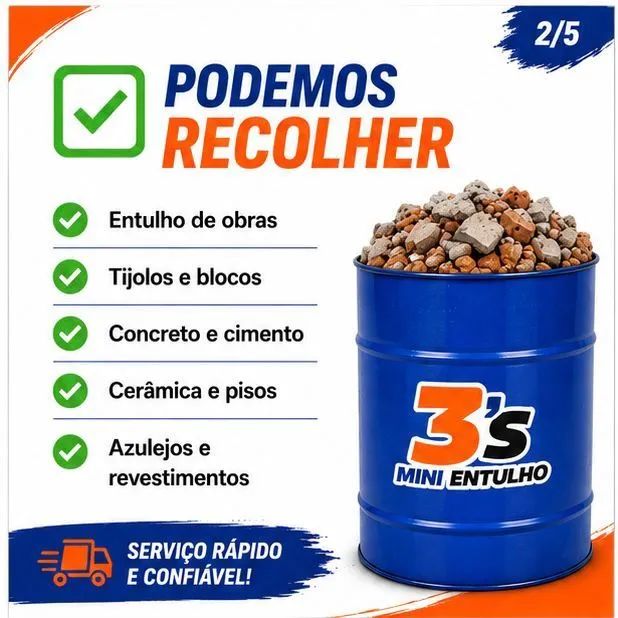 Retirada de Mini Entulhos através de tambor 200lts - Foto 3