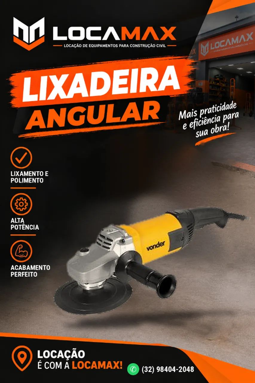 Aluguel de lixadeira angular