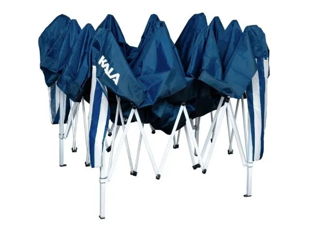 Tenda Gazebo dobrável (articulado) com pés em alumínio 3mx3m / 2,5m kala azul c/sacola - Foto 3