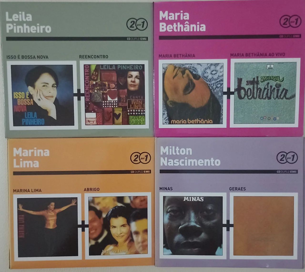 05 CDs DUPLOS NACIONAIS + 01 CD SIMPLES