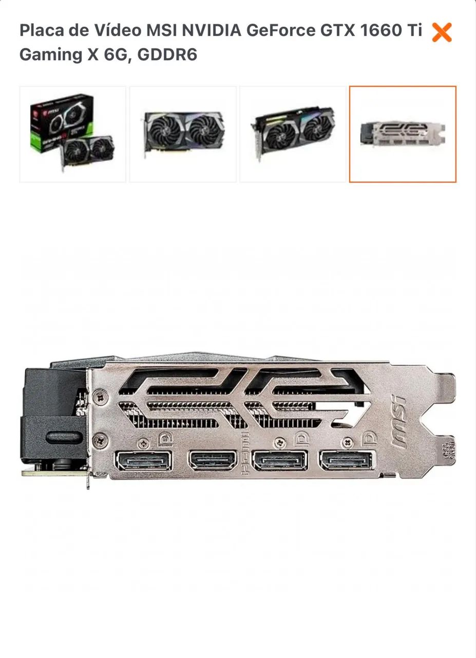 Placa de Vídeo GTX 1660TI - 6gb  - Foto 2