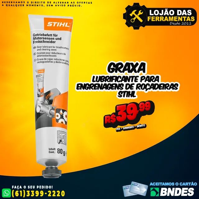 Graxa Lubrificante Para Engrenagens de Roçadeiras Stihl