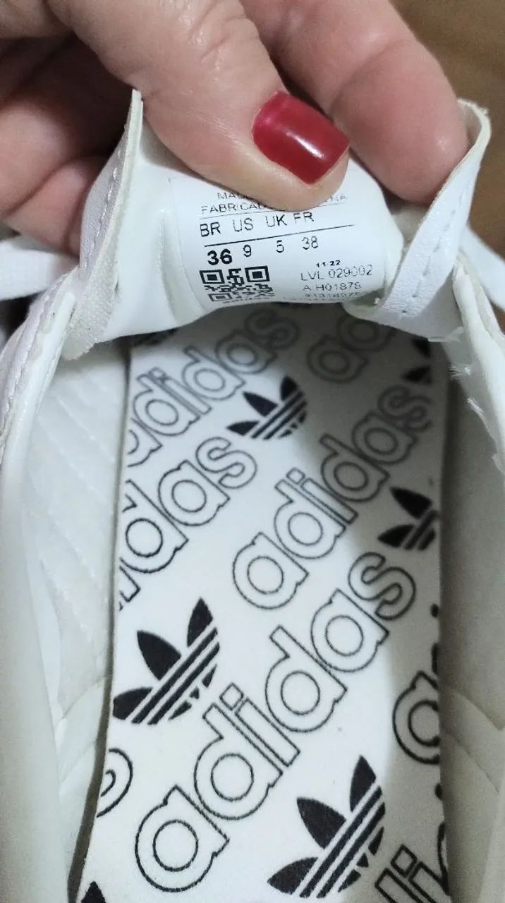 Tênis Adidas Samba 36/37. Novo, sem uso. Primeira linha branco e prata! - Foto 3