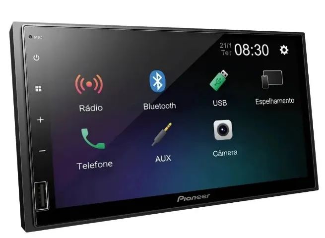 Central Multimídia Receiver Pioneer 7? Com Bluetooth e tela touchscreen