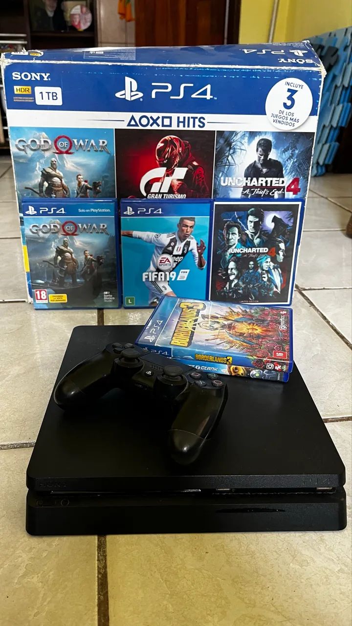PS4 Seminovo + Controle + 5 Jogos ? Ótimo Estado e Pronto para