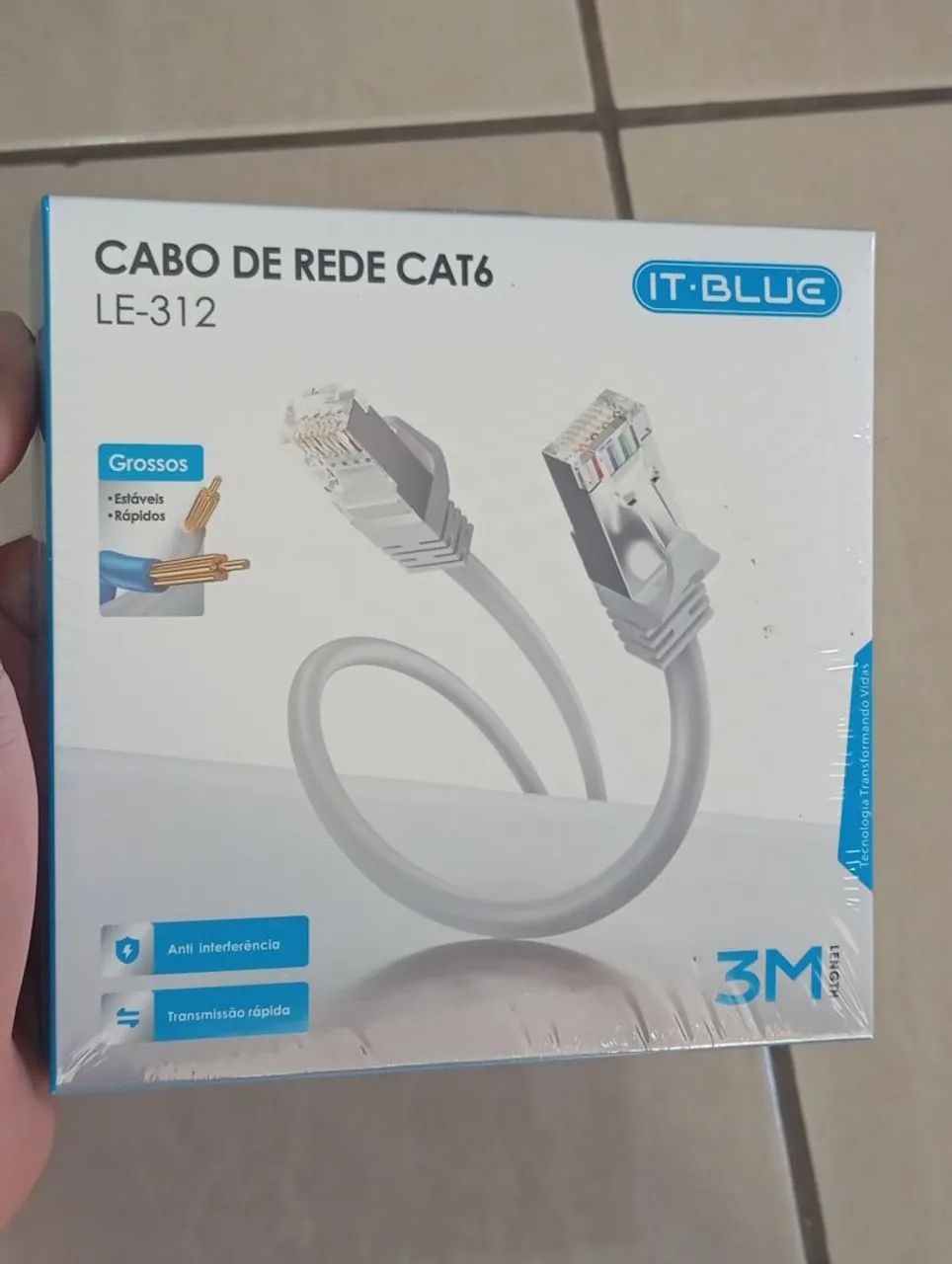 Cabo de rede cat6 3 metro  - Foto 2