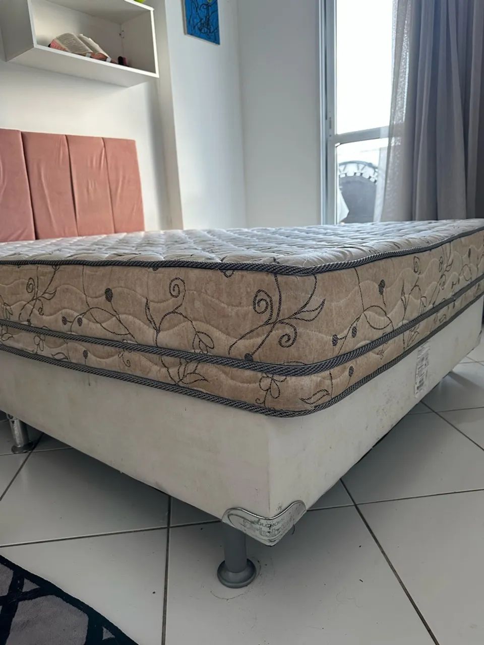 Cama Box Casal + Colchão - Ótimo Estado - Foto 2
