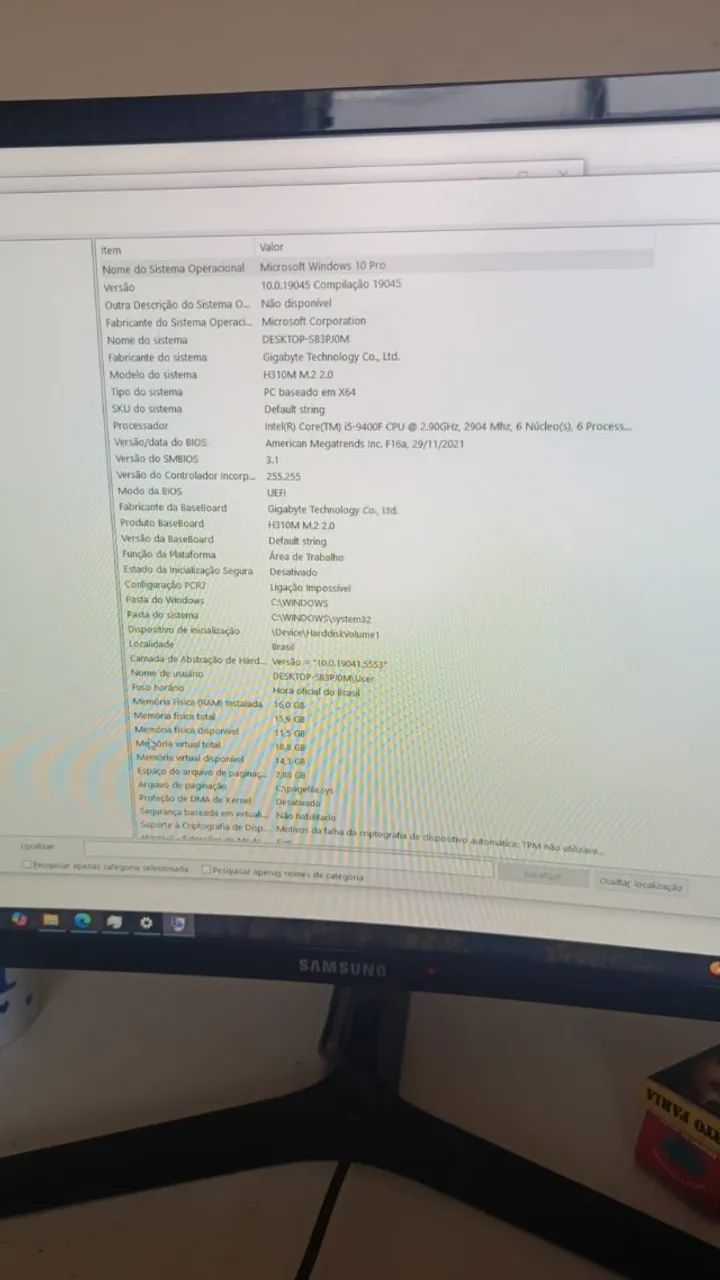 PC GAMER I5 9400F COM MONITOR AOC 24' - Foto 5