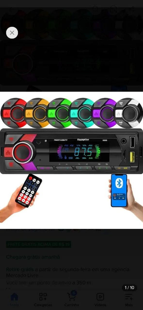 Auto rádio mp3 firstoption