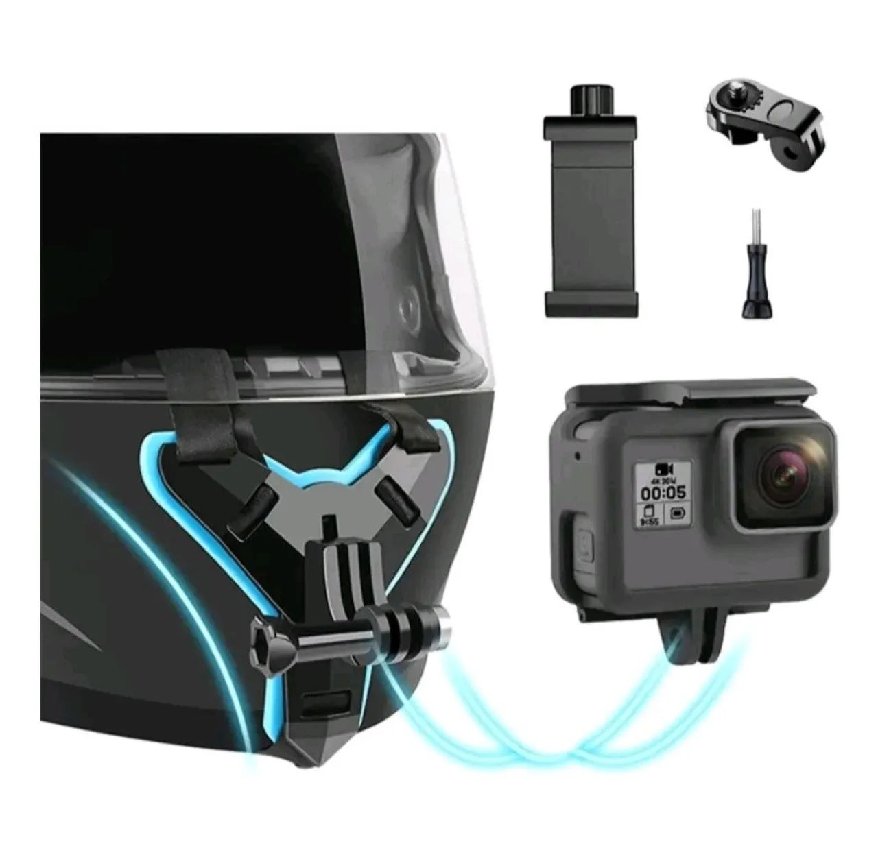 Suporte queixo capacete para celular e Gopro COD 1228 - Foto 5