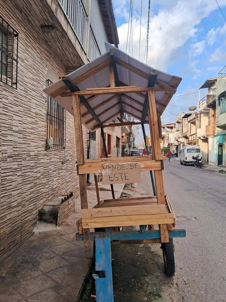 Carro para venda de frutas e legumes