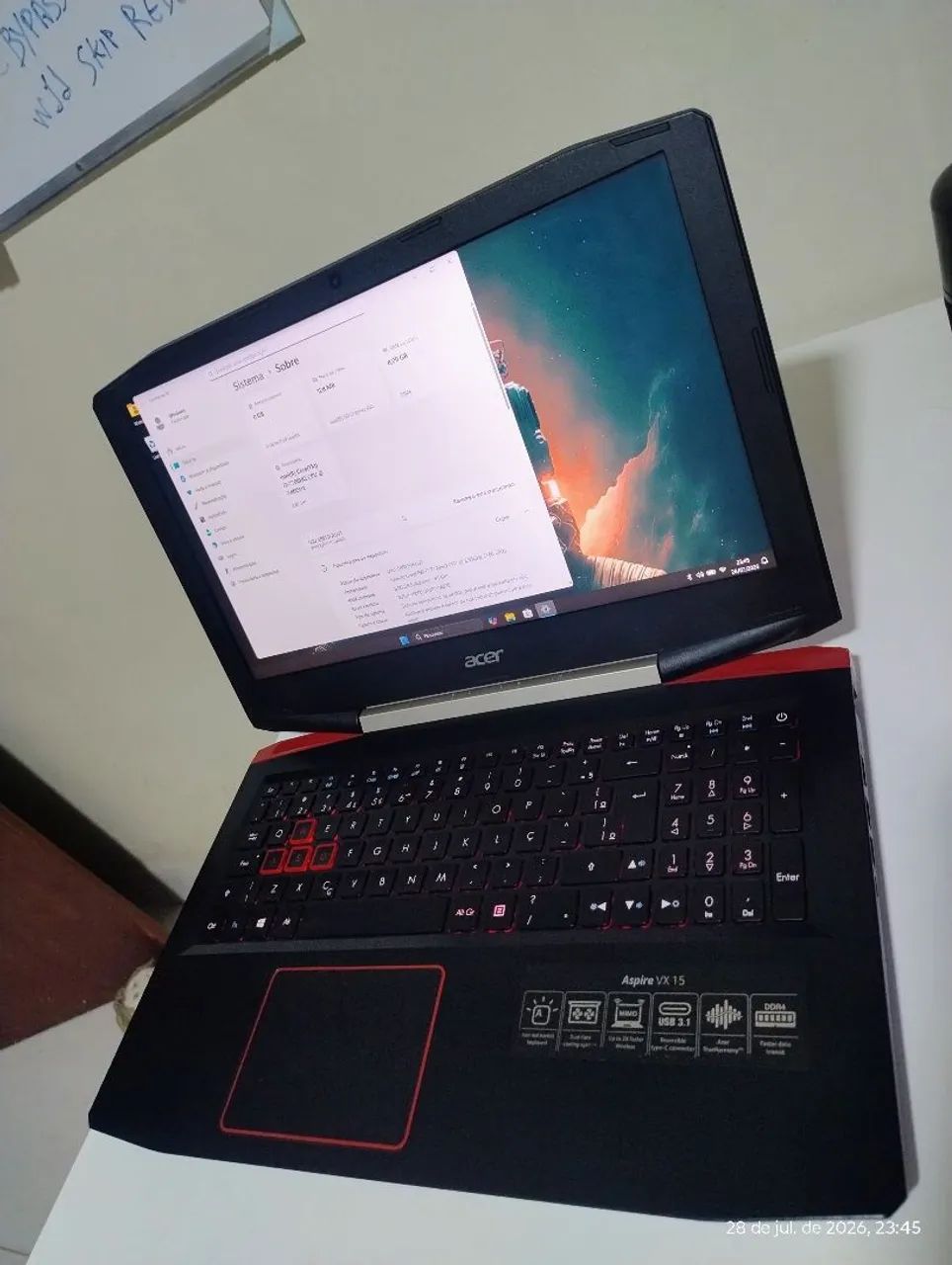 Notebook Acer VX 15 Core i7  - Foto 5